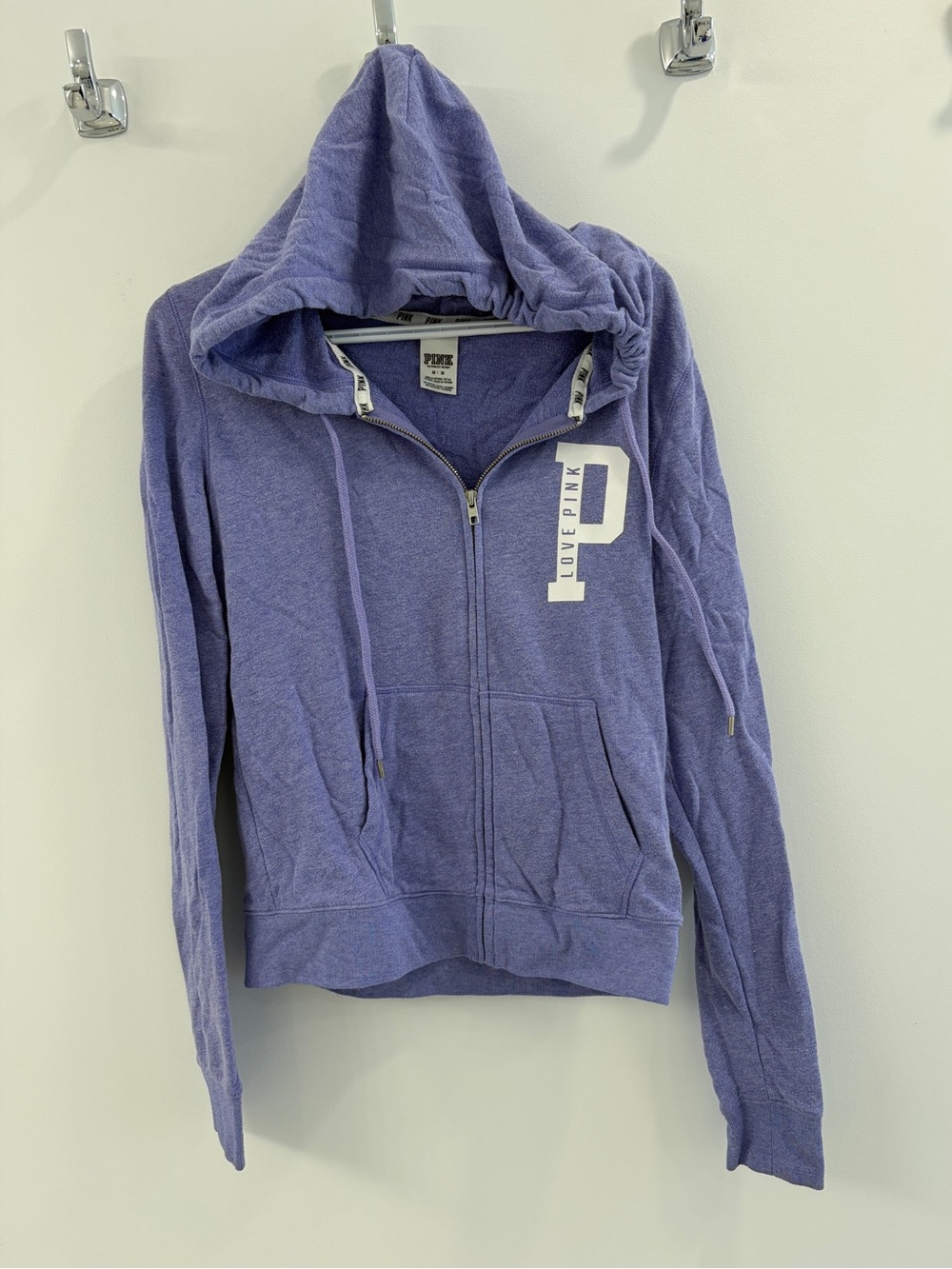 PINK Victoria's Secret Lavender Zip-Up Hoodie Jacket - Medium